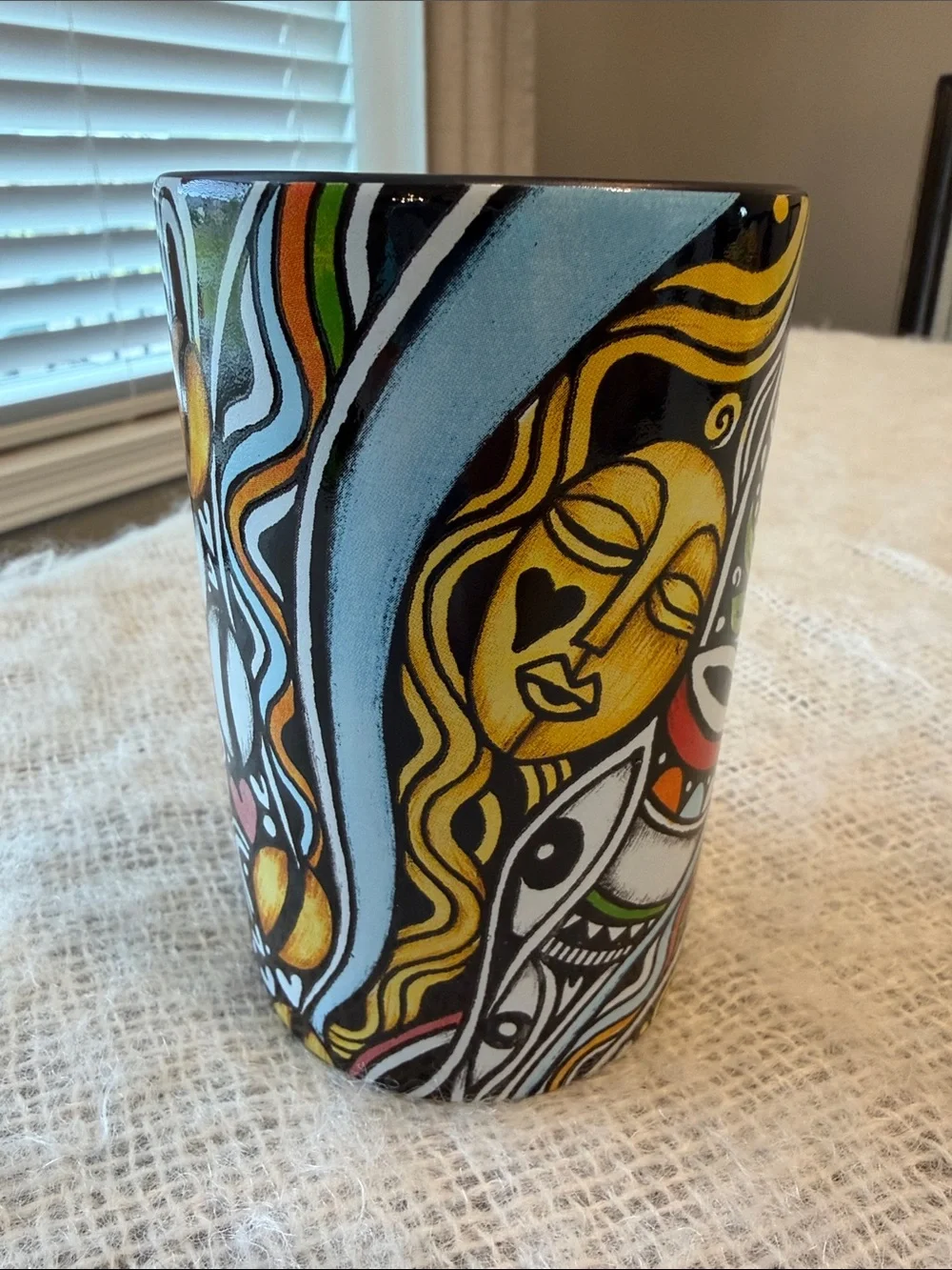 Starbucks Coffee Limited Laolu Senbanjo 2018 Coffee Mug Cup 12 oz Black